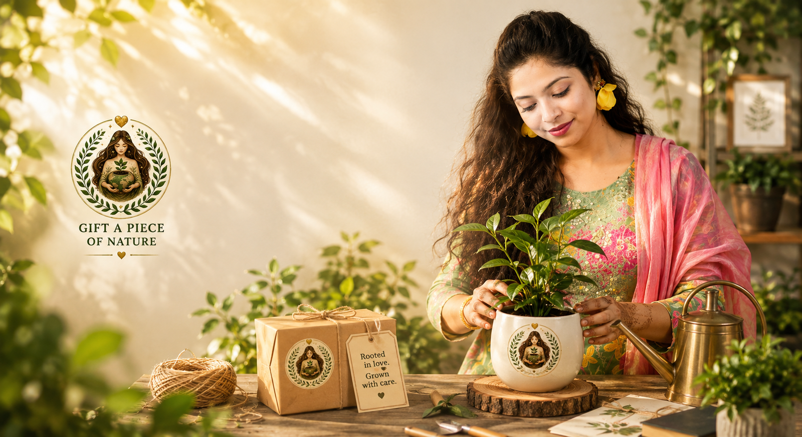Beautifully presented plant gift