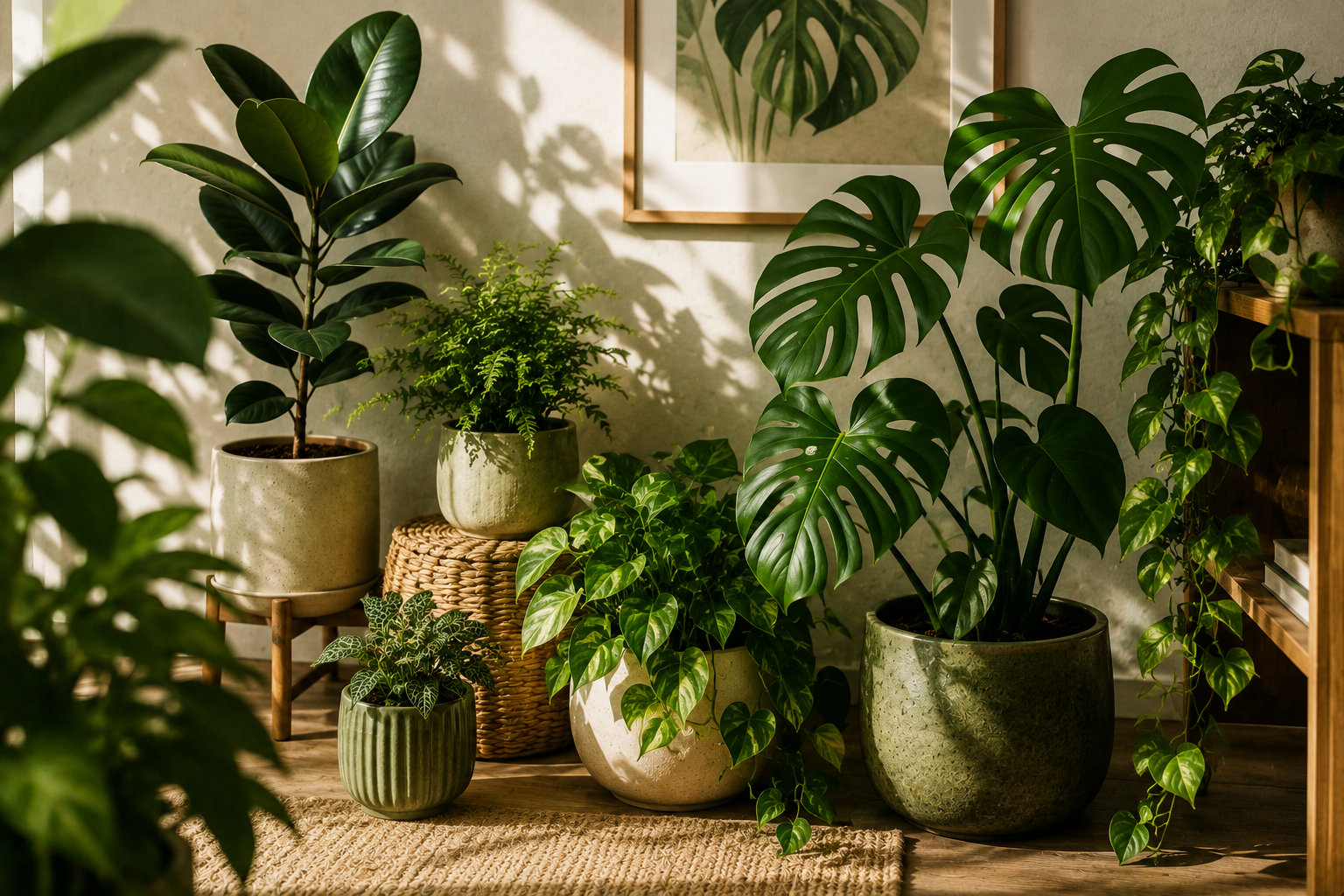 Indoor green plants